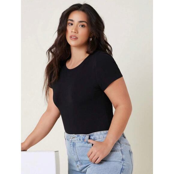 SHEIN BASICS Plus Form Fitted Bodysuit NWOT 4X - Picture 6 of 8